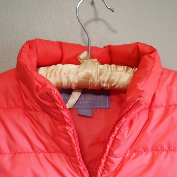 Laura Scott Petite Pink Puffer Vest Zip-up Coat with Pockets size XL-Petite - Picture 6 of 9